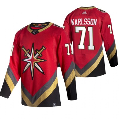Vegas Vegas Golden Knights #71 William Karlsson Red Men's Adidas 202021 Reverse Retro Alternate NHL Jersey